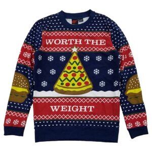 Mens XL Ugly Christmas sweater Sweatshirt  Med Engine